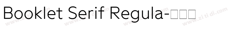 Booklet Serif Regula字体转换